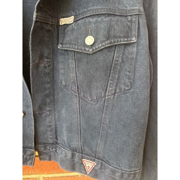 Vintage Guess Denim Jean Jacket in Dark Blue - Size XL - Picture 4 of 5